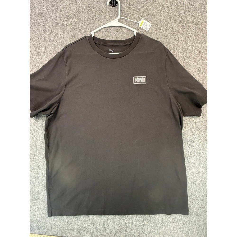 Puma Mens Black Short Sleeve Logo Patch T-Shirt XL 693880-01